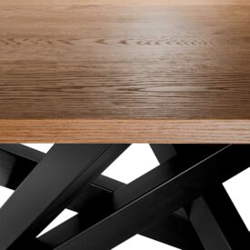 Stół dębowy z metalową nogą Pająk