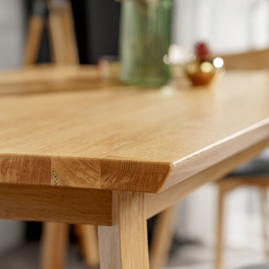 Stół SP11 z drewna dębowego Prostokątny stół z blatem dębowym