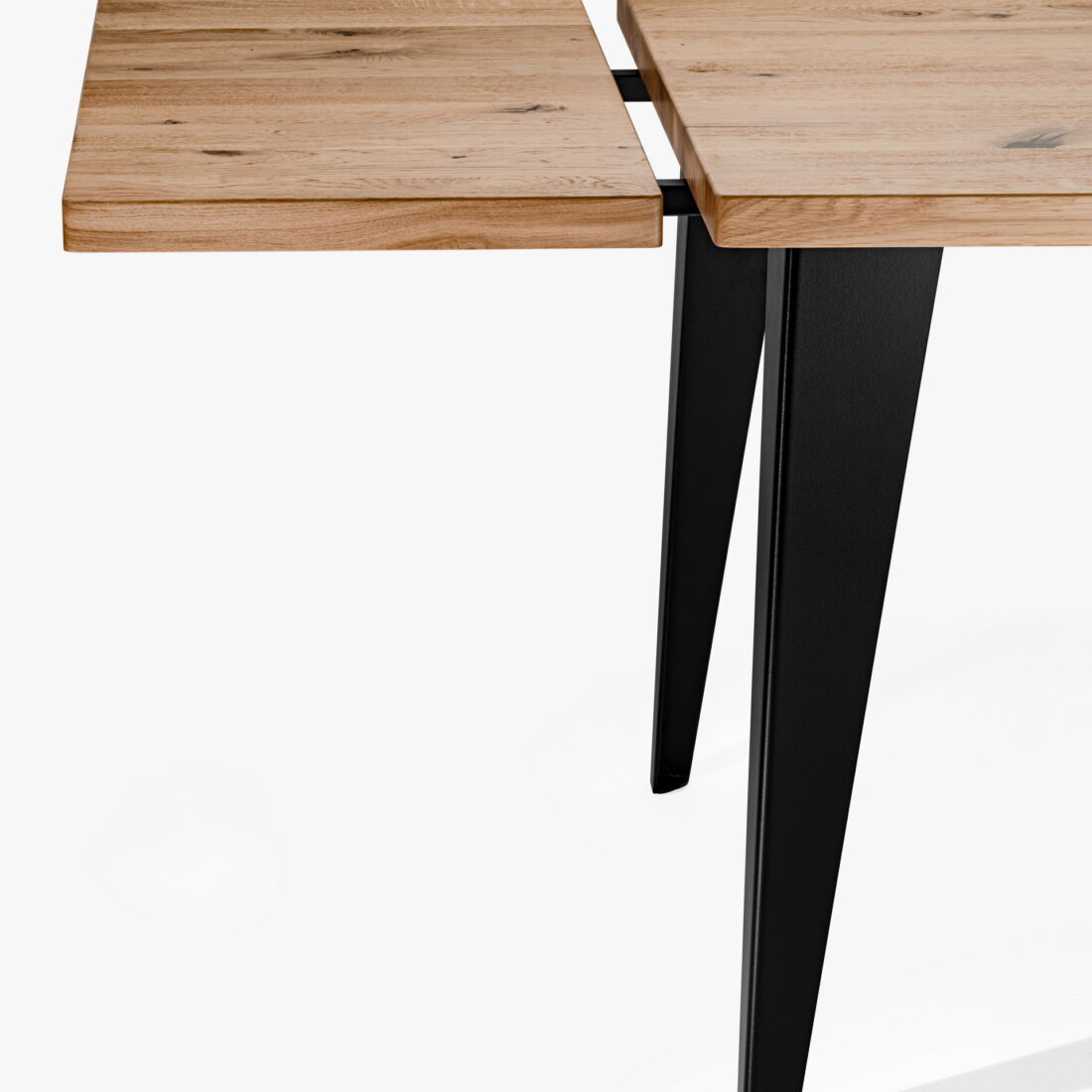 Stół z drewna dębowego SP2 Stół z dębu z czarnymi nogami