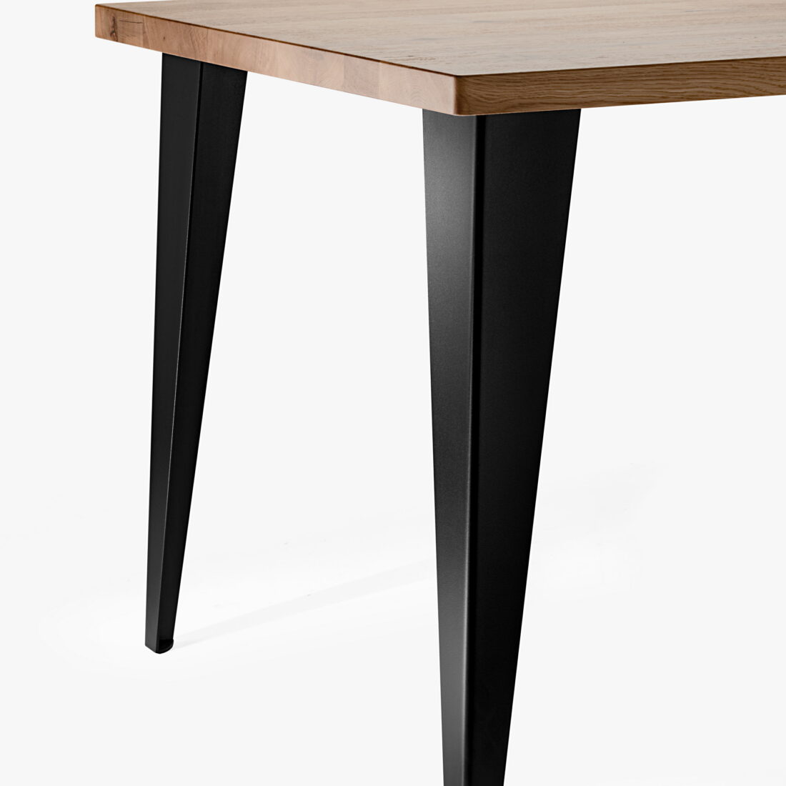 Stół z drewna dębowego SP2 Stół z dębu z czarnymi nogami