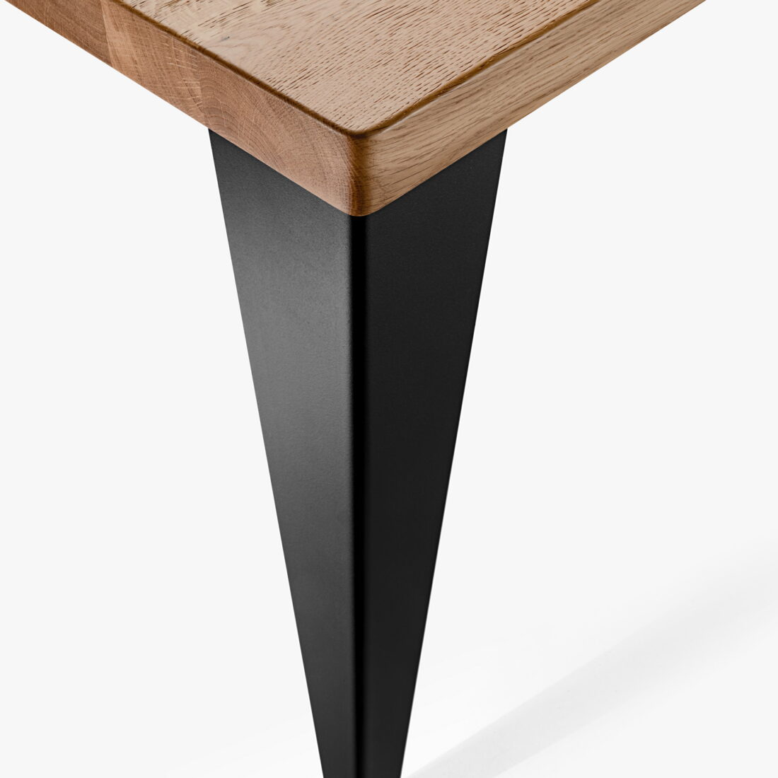 Stół z drewna dębowego SP1 Stół z drewna dębowego z nogami czarny mat