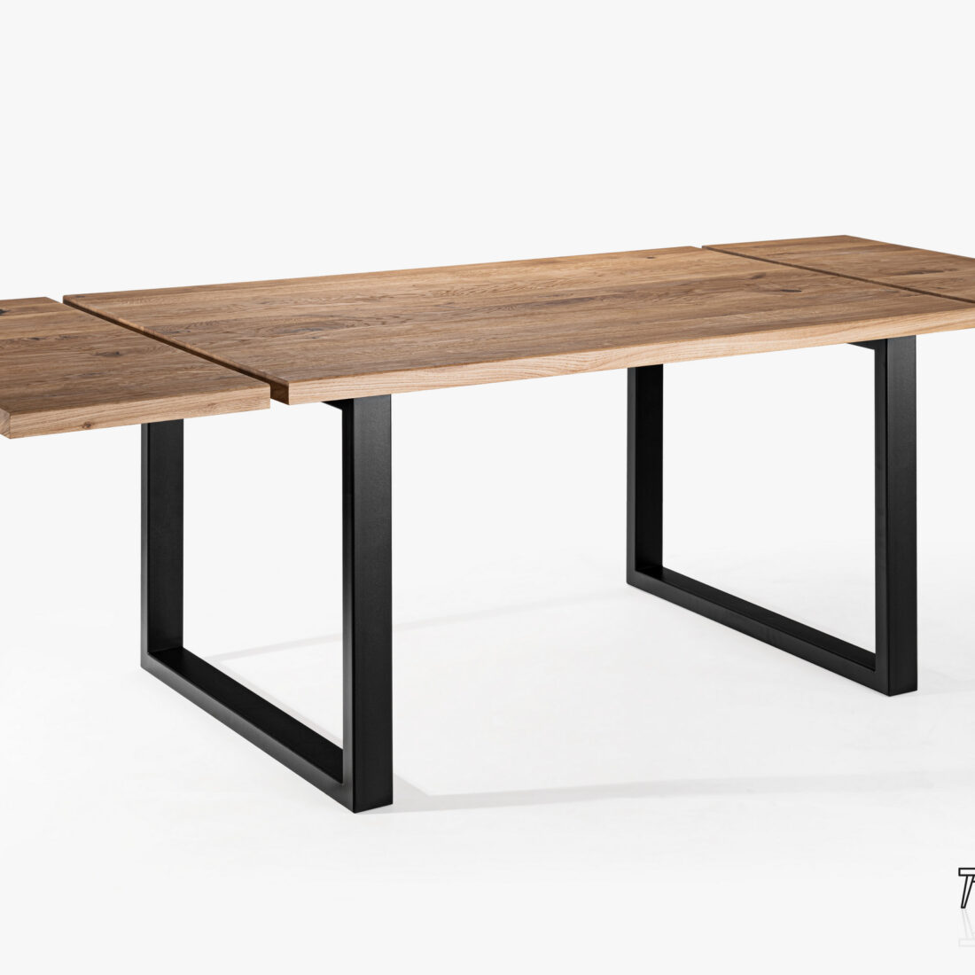 Stół SP4 z drewna dębowego Prostokątny stół z blatem dębowym