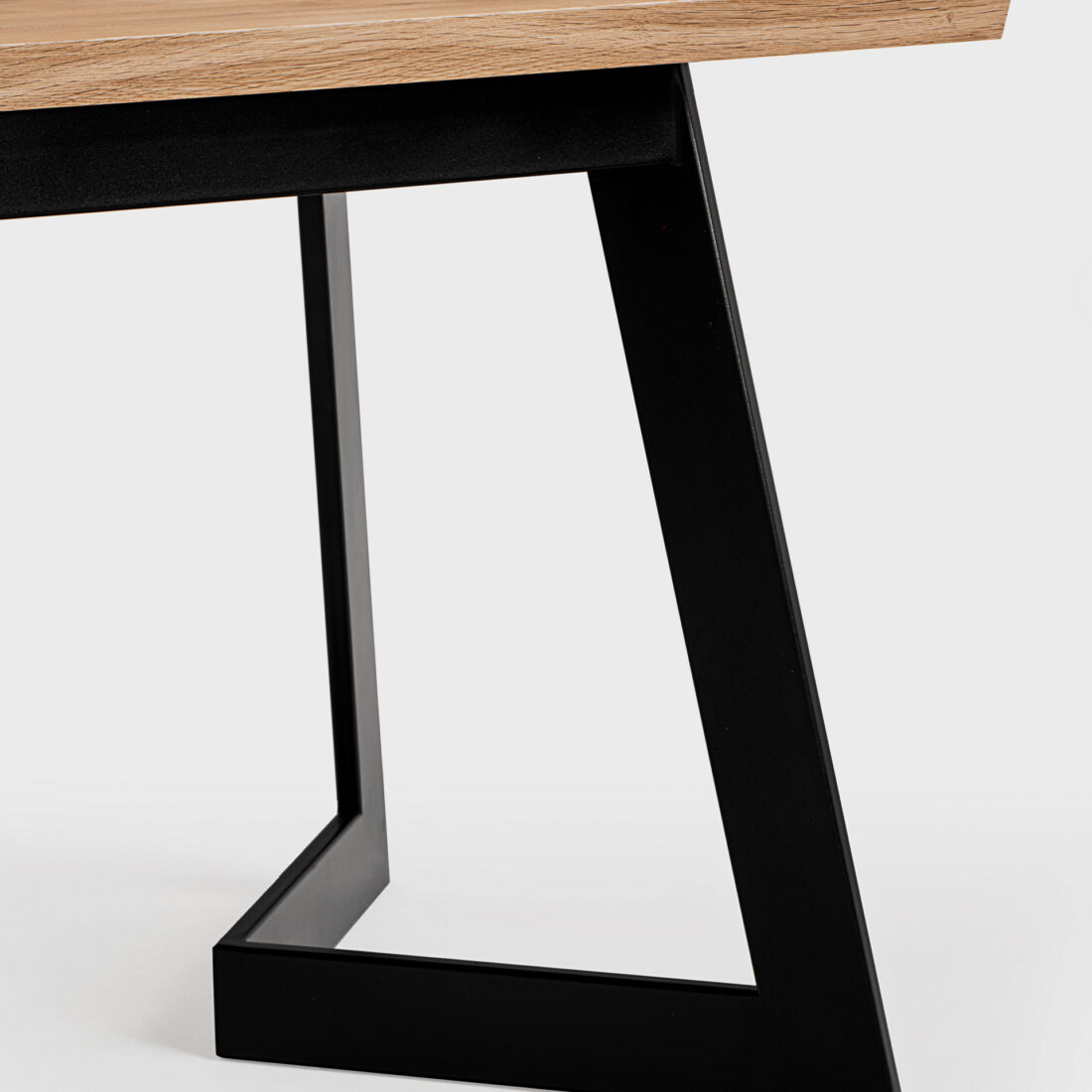 Stół SP6 z drewna dębowego Noga metalowa stołu prostokątnego