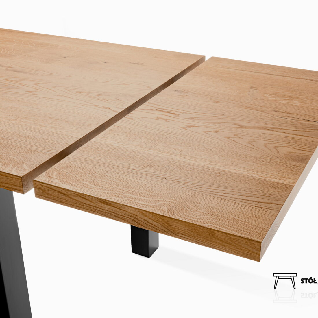 Stół z drewna dębowego SP1 Dębowy stół do salonu rozkładany