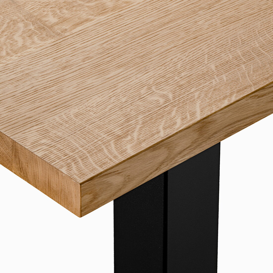 Stół z drewna dębowego SP1 Stół z drewna dębowego z nogami czarny mat