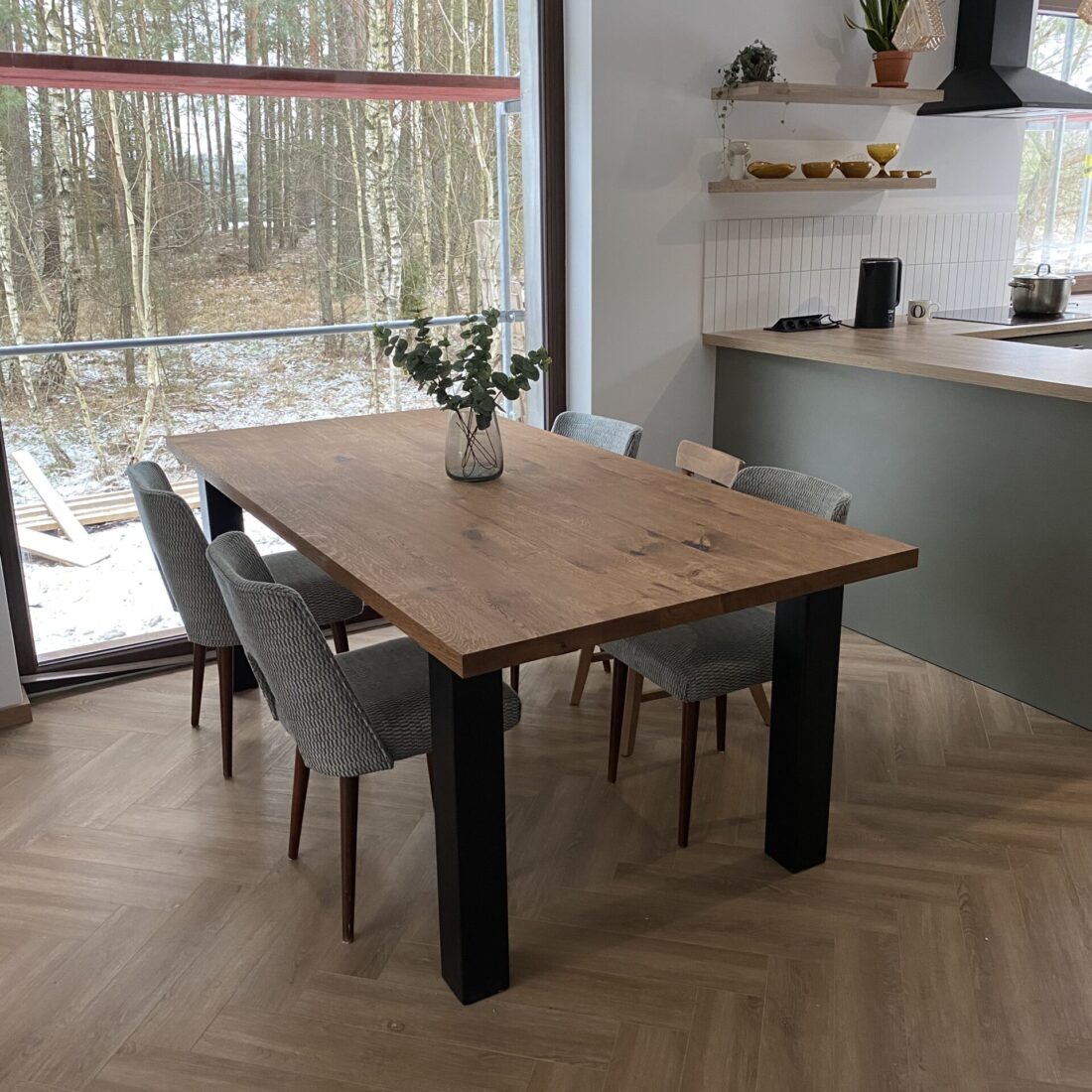 Stół z drewna dębowego SP1 Dębowy stół do salonu