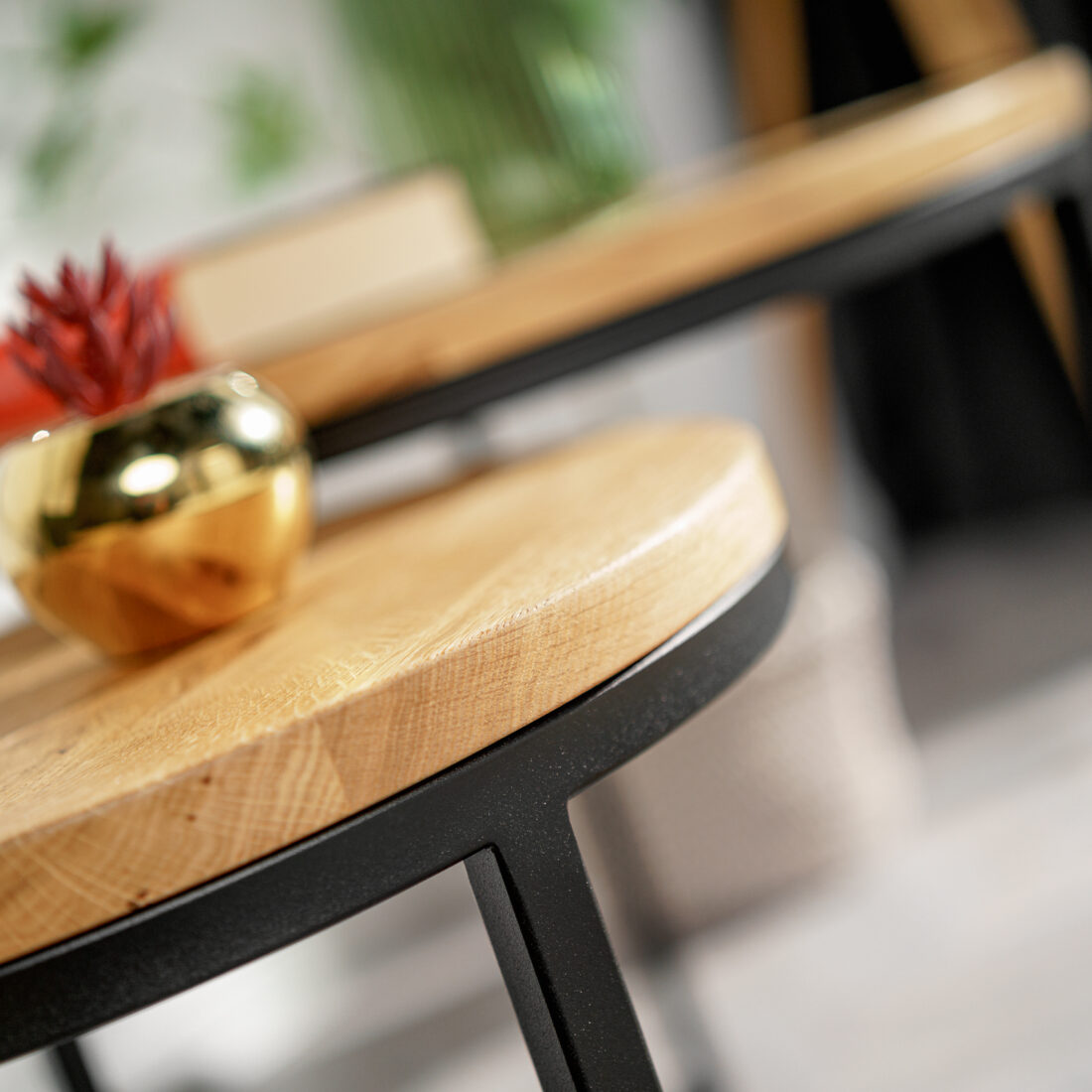 Stolik kawowy SK12 z drewna dębowego (9) Nowoczesny stolik kawowy z drewna dębowego