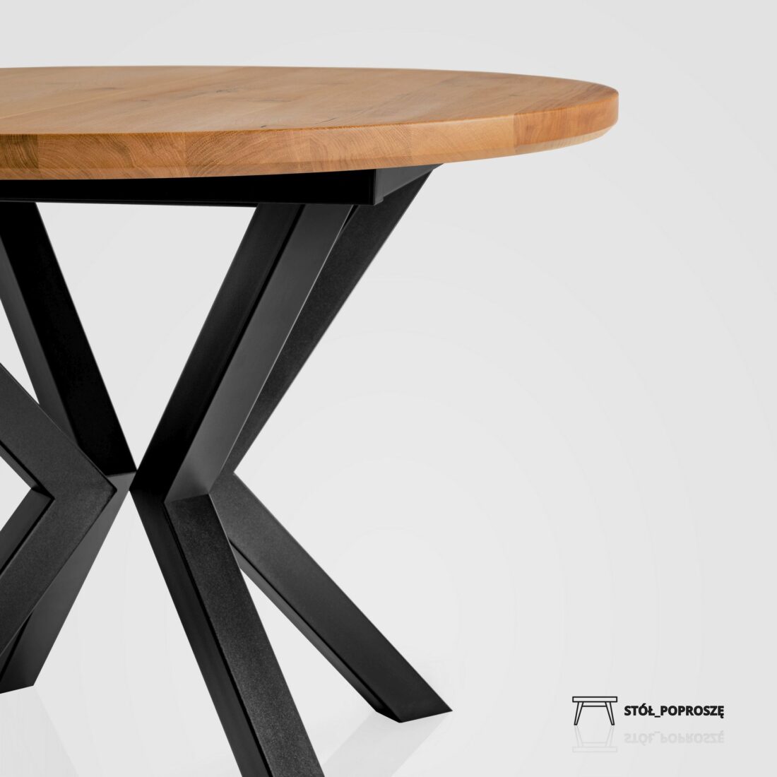 stol_okragly_z_drewna_debowego_S04_galeria_04 Stół z dębu z czarnymi nogami