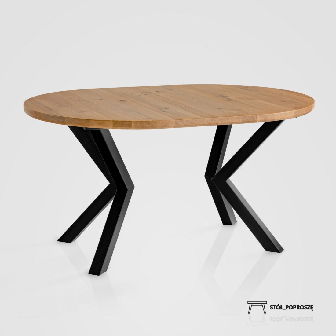 stol_okragly_z_drewna_debowego_S04_galeria_10 Dębowy stół z nogami z czarnego profila stalowego